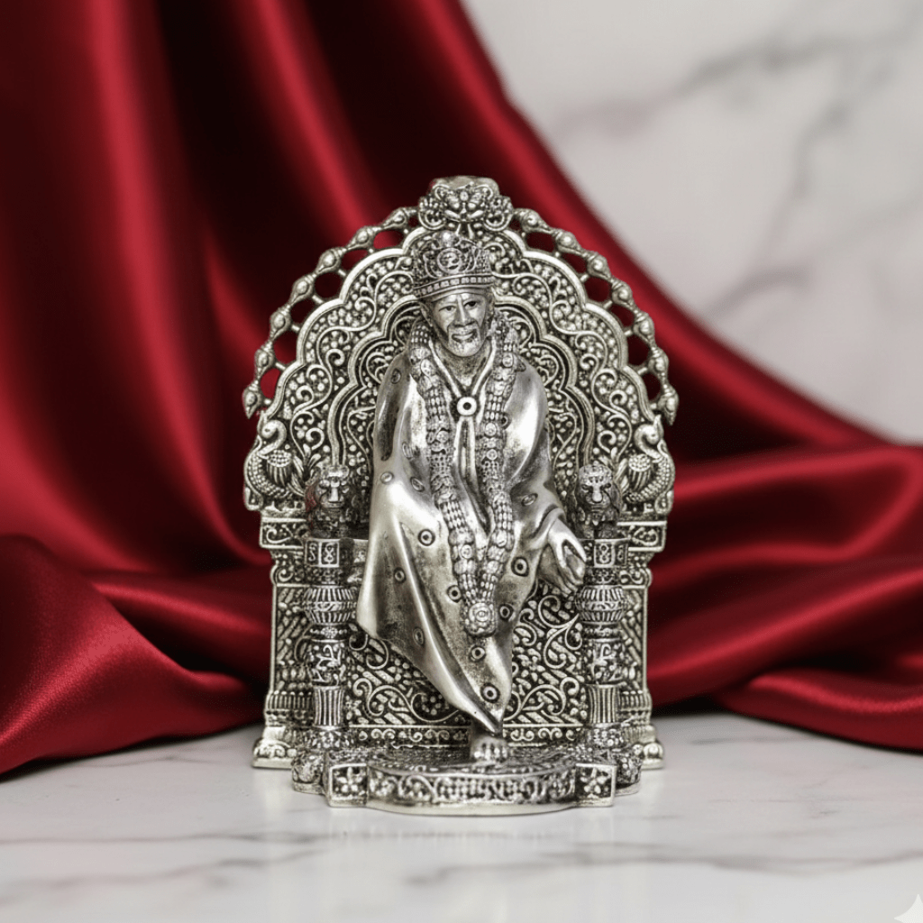 925 Sterling Silver Shirdi Sai Baba Idol - The Aarna Jewels