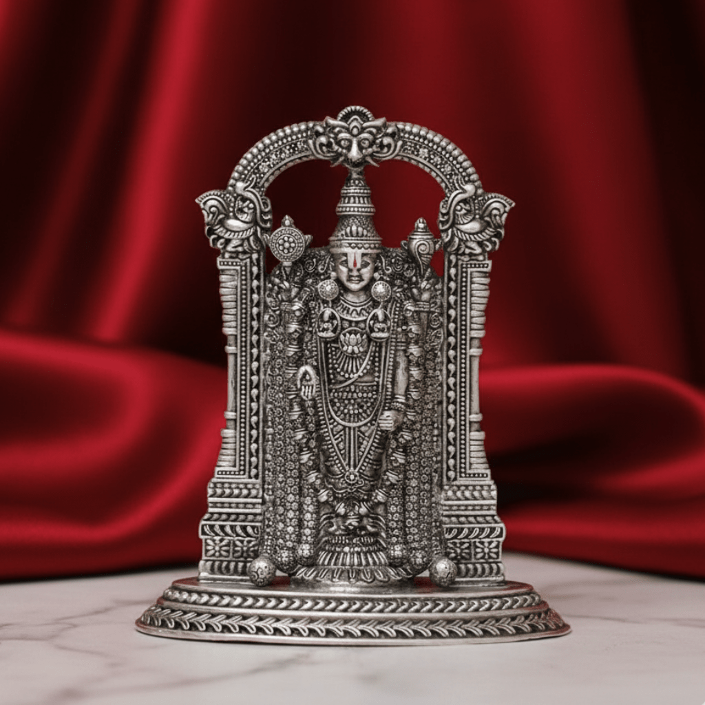 925 Sterling Silver Venkateswara Idol - The Aarna Jewels
