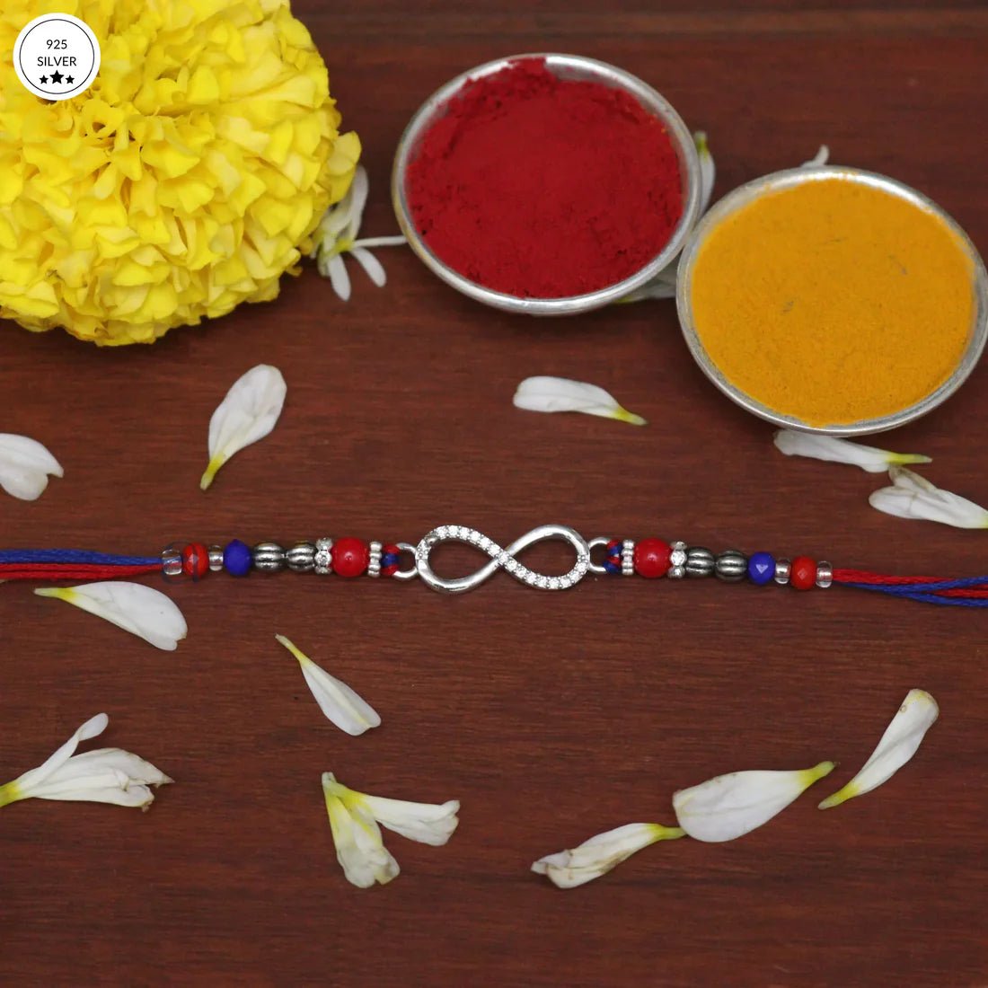 AnantBandhan – 925 Silver Infinity Rakhi - The Aarna Jewels