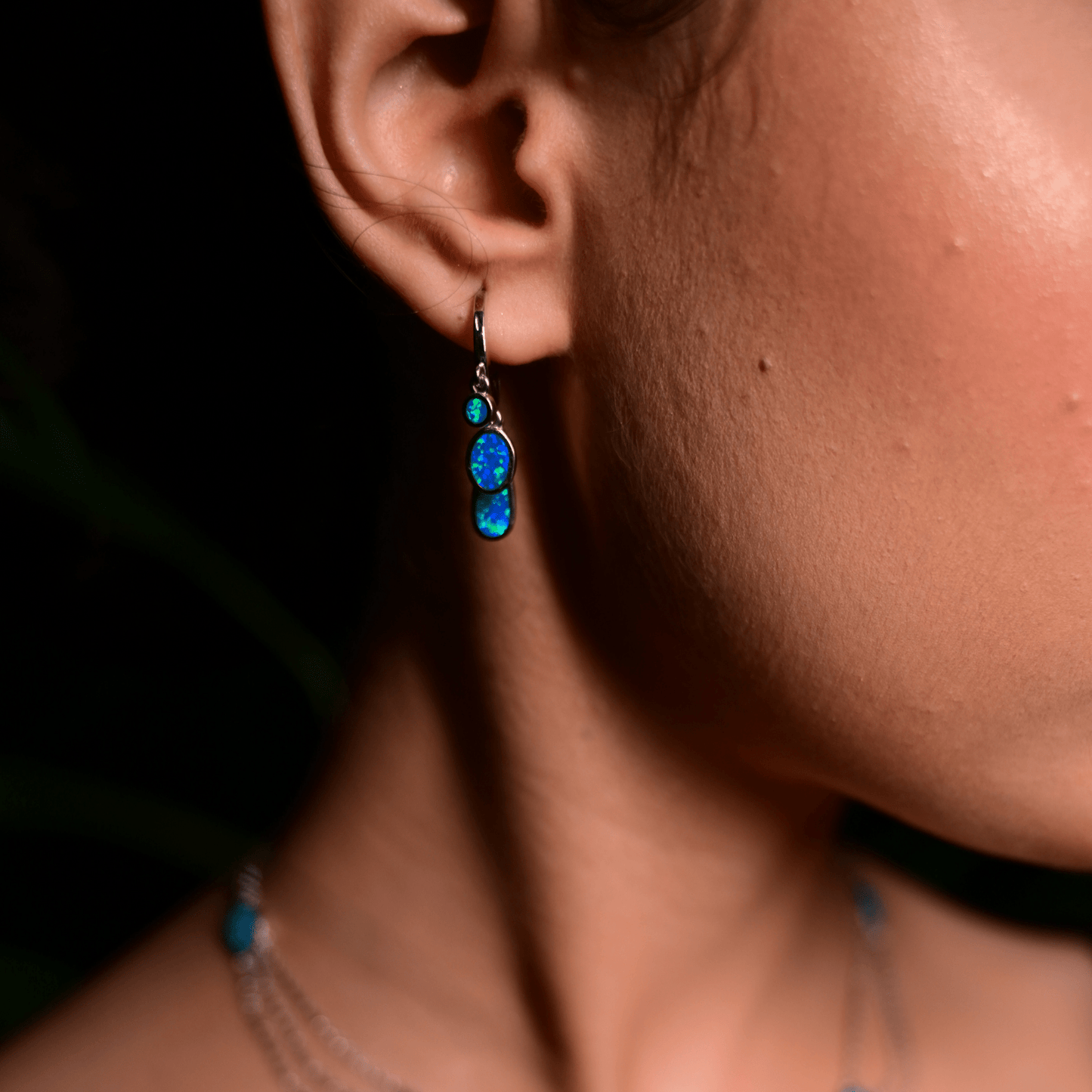 Azure Glow Earrings - The Aarna Jewels