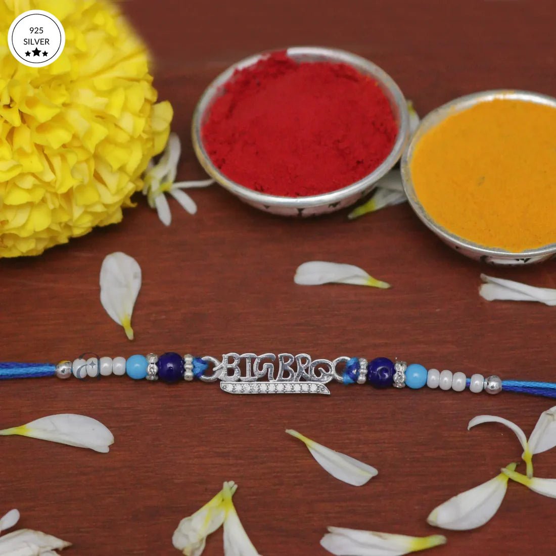 Big Bro Rakhi – 925 Silver Statement Rakhi for Brothers - The Aarna Jewels