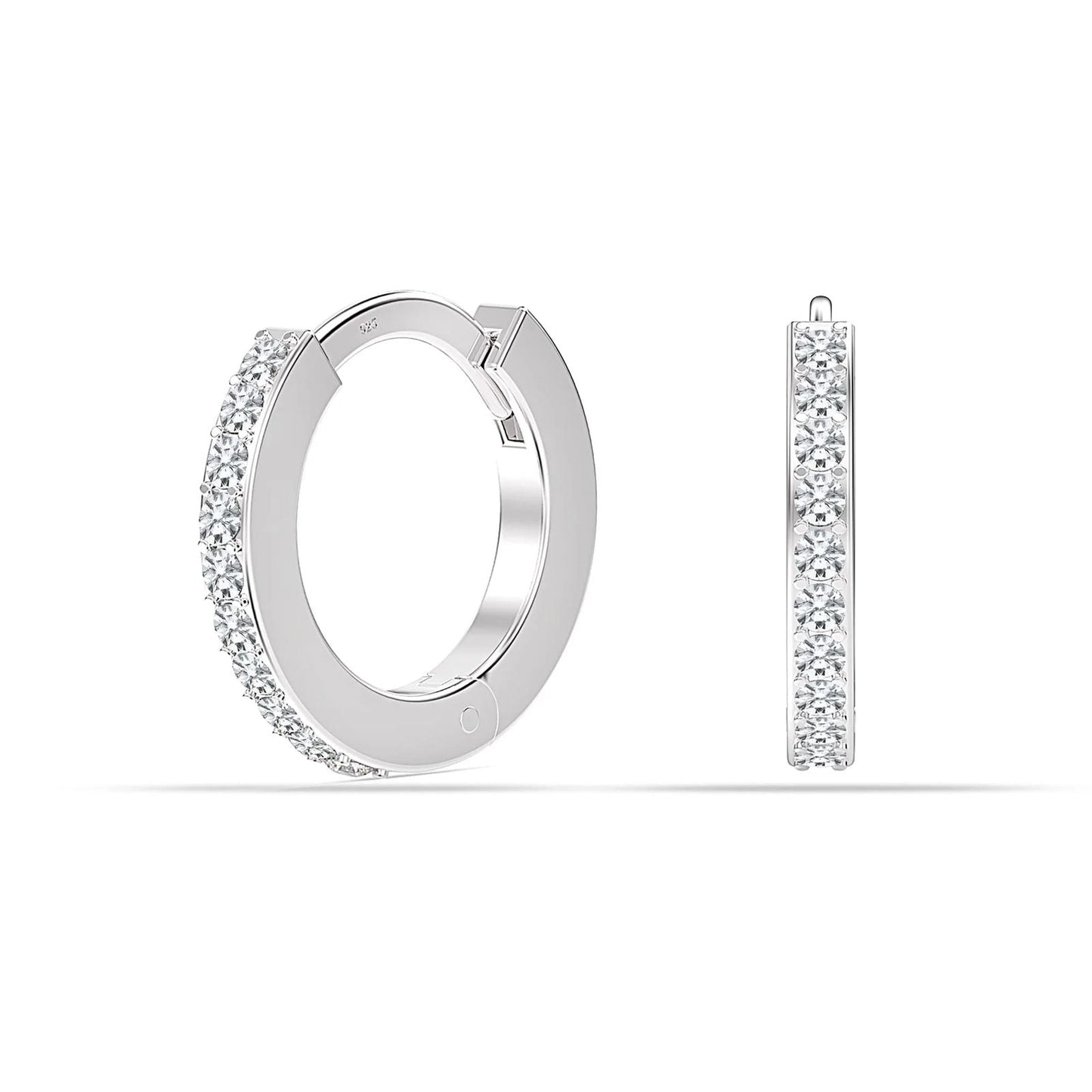 Dazzle Pavé Huggies - The Aarna Jewels