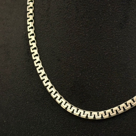 GridLock – Bold Silver Box Chain - The Aarna Jewels