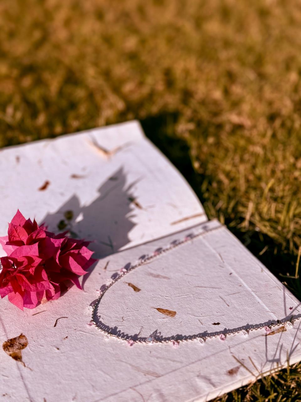 Lilac Dusk Charm Necklace - The Aarna Jewels