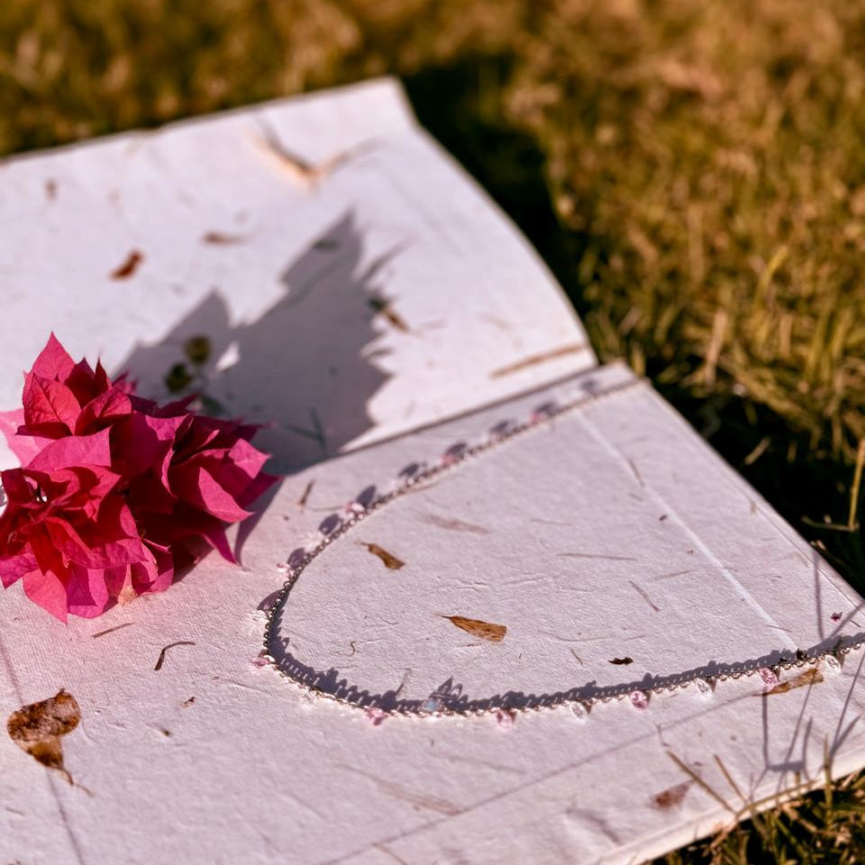 Lilac Dusk Charm Necklace - The Aarna Jewels