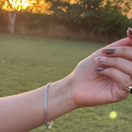 Luna Sparkle Chain Bracelet - The Aarna Jewels