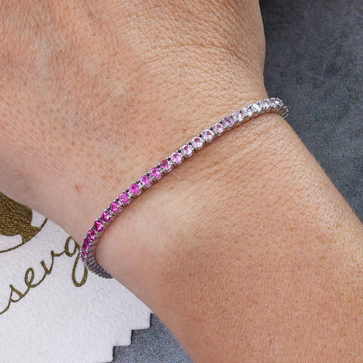 Ombre Tennis Bracelet - The Aarna Jewels