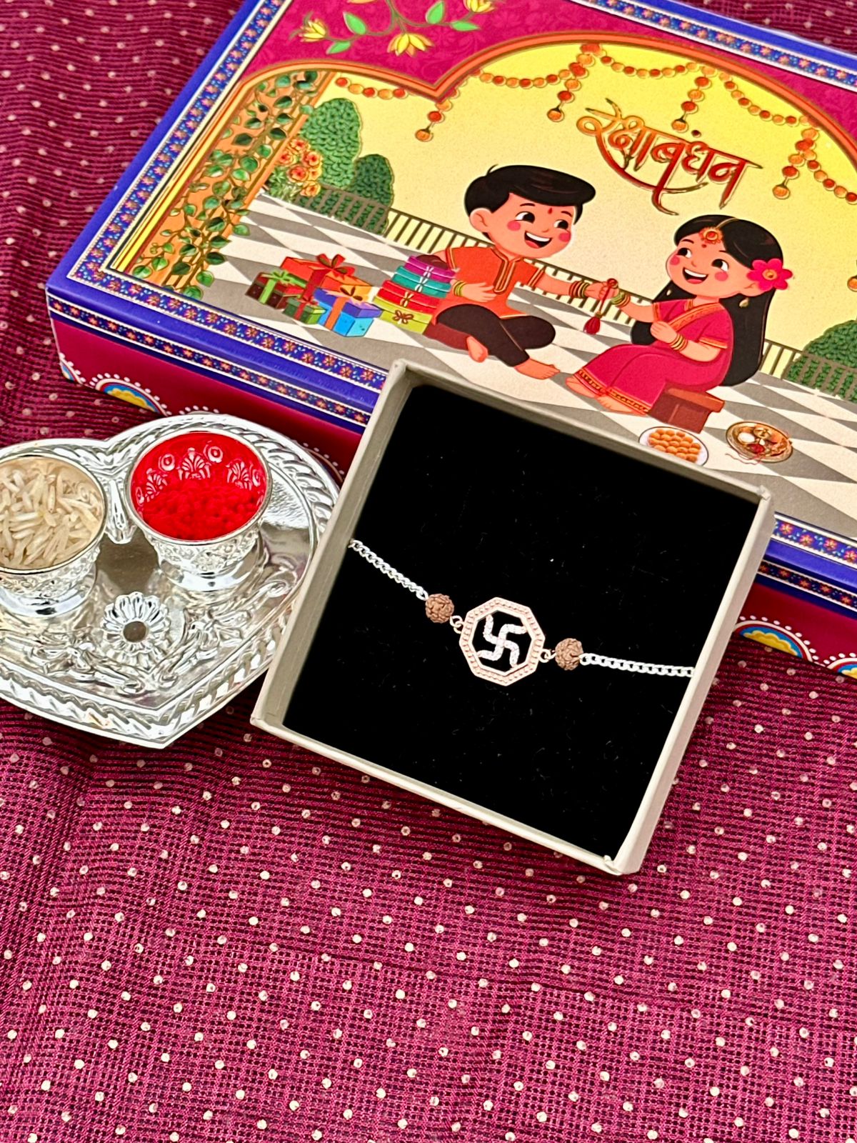 Sacred Silver Rakhis - The Aarna Jewels