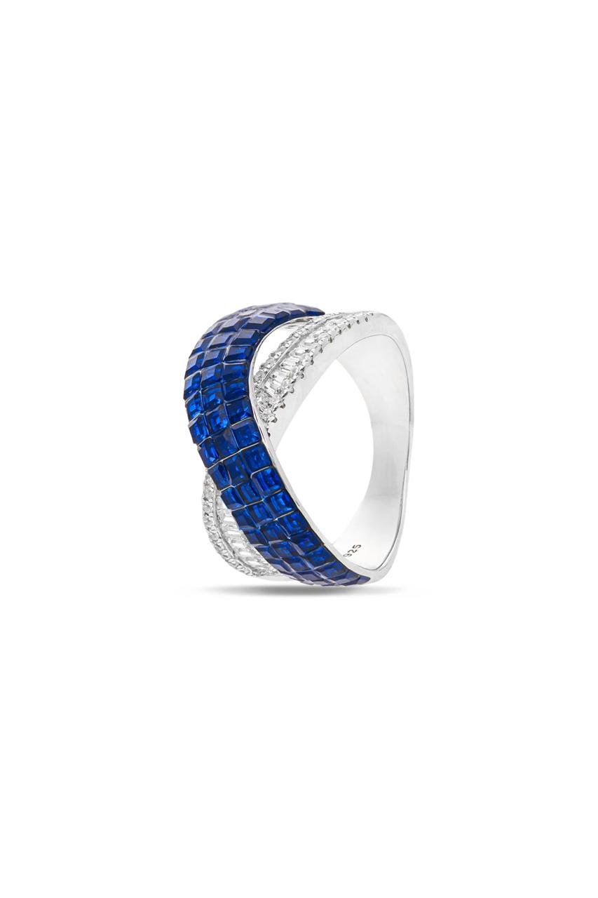 Sapphire Twist Cocktail Ring - The Aarna Jewels