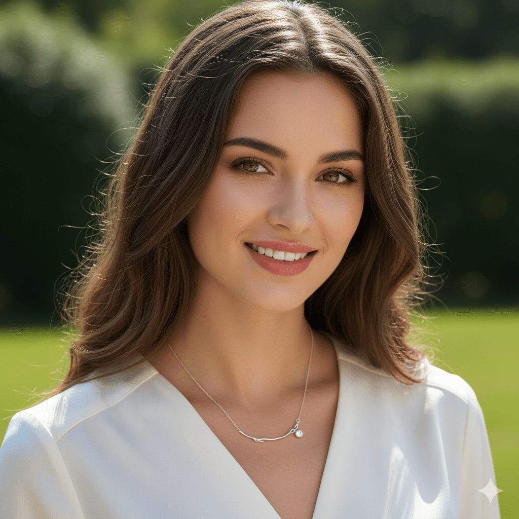 Silver Branch Necklace with Solitaire Charm - The Aarna Jewels