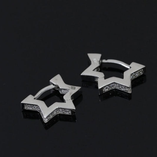 Stellar Star Huggie Hoops - The Aarna Jewels