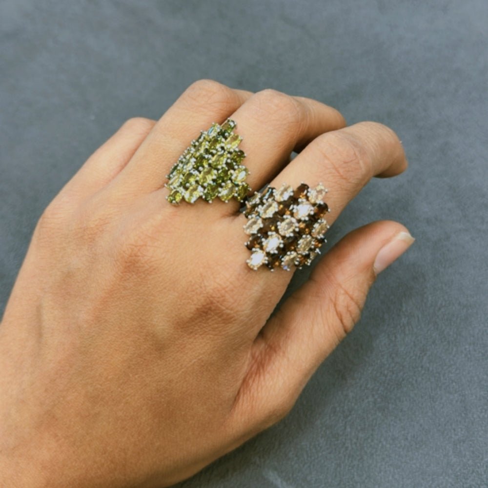 The Ombre Cluster Ring - The Aarna Jewels