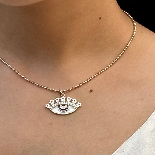 Third Eye Beaded Neck Chain - The Aarna Jewels