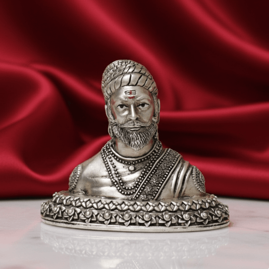 925 Sterling Silver Chhatrapati Shivaji Maharaj Idol - The Aarna Jewels