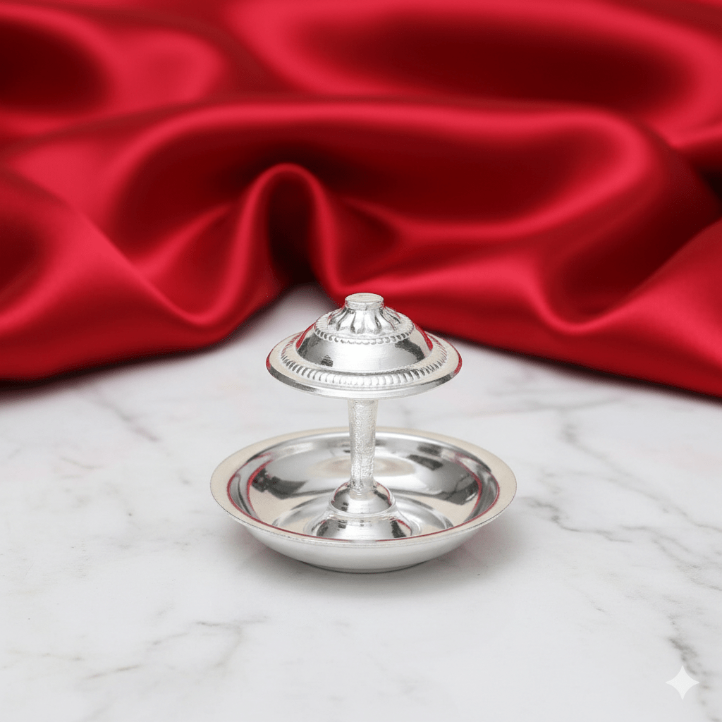 925 Sterling Silver Cup Diya - The Aarna Jewels