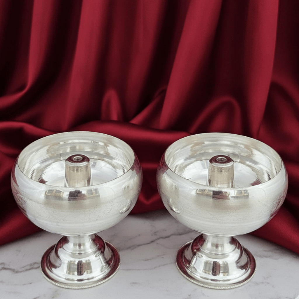 925 Sterling Silver Diya - The Aarna Jewels