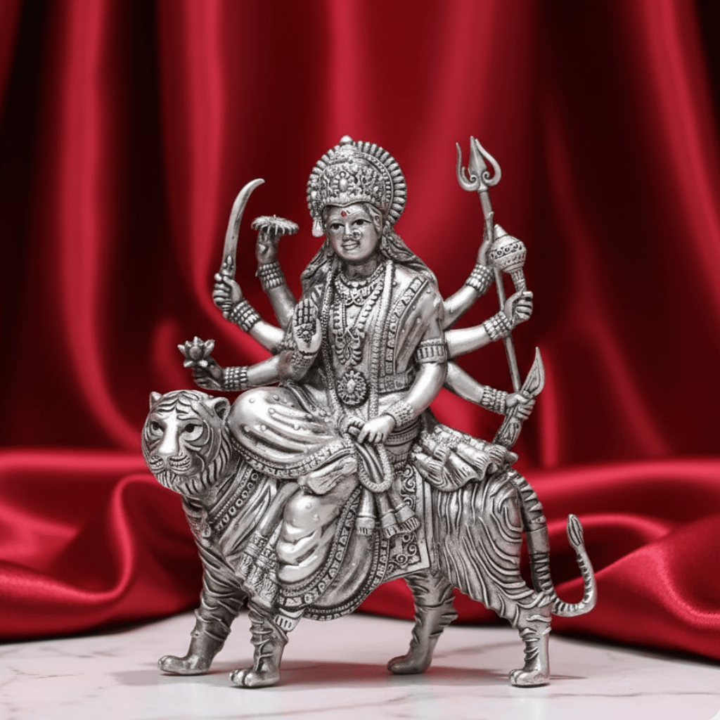 925 Sterling Silver Durga Idol - The Aarna Jewels