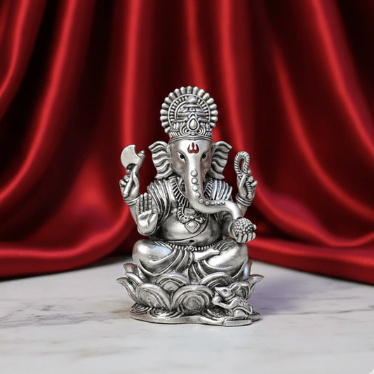 925 Sterling Silver Ganesh Idol - The Aarna Jewels