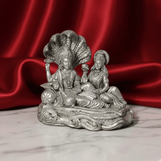 925 Sterling Silver Lakshmi Narayana idol - The Aarna Jewels