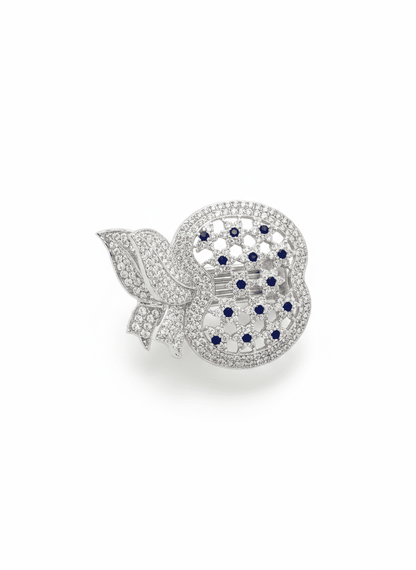 925 Sterling Silver Pomegranate - Shaped Hair Claw - The Aarna Jewels