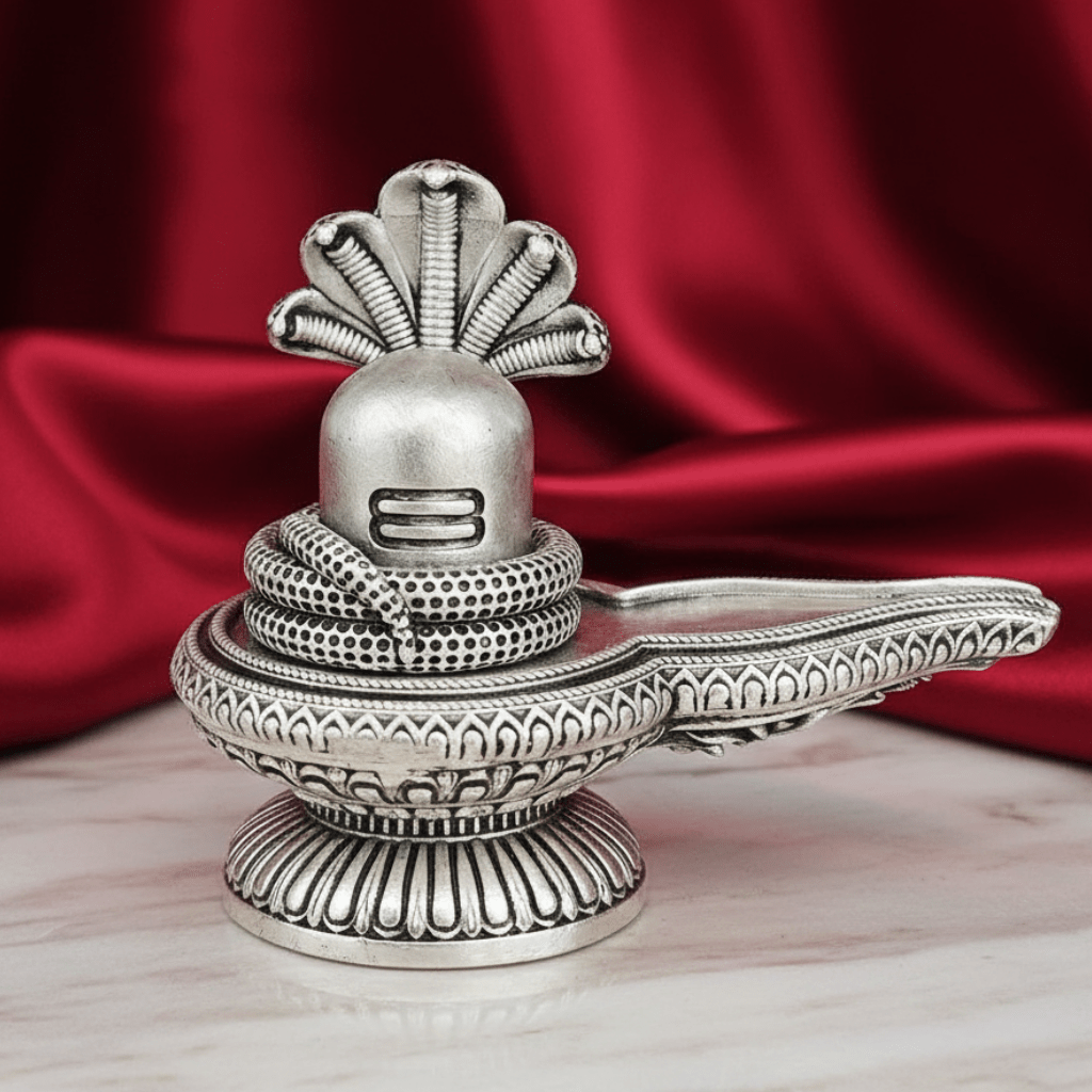 925 Sterling Silver Shiv Ling and Panchmukhi Nag - The Aarna Jewels