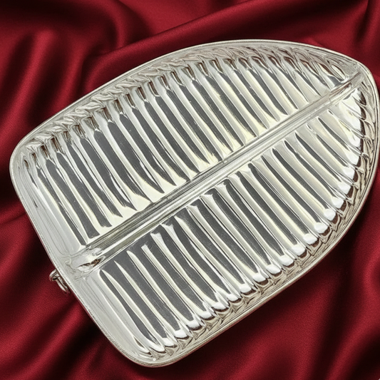 925 Sterling Silver Banana Leaf Plate