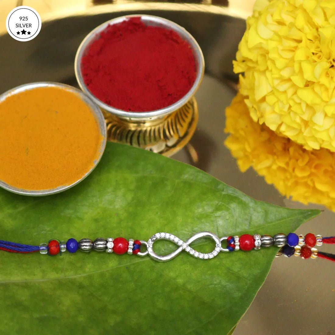 AnantBandhan – 925 Silver Infinity Rakhi - The Aarna Jewels
