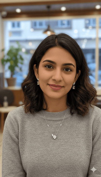 Aurelia Emerald - Cut Pendant Set - The Aarna Jewels