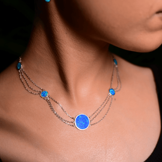Azure Glow Chain - The Aarna Jewels