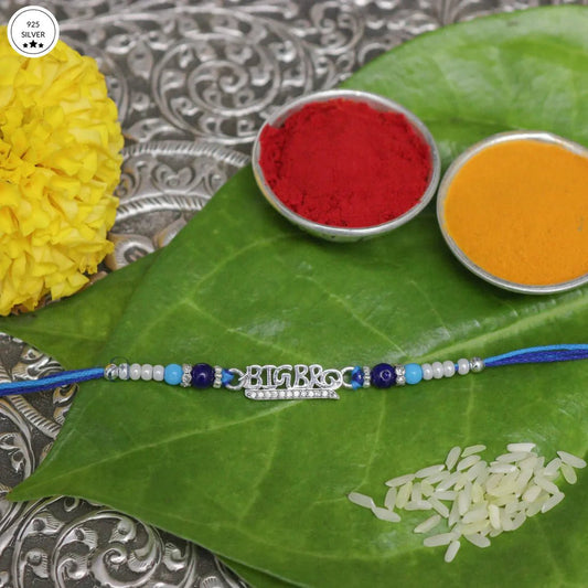 Big Bro Rakhi – 925 Silver Statement Rakhi for Brothers - The Aarna Jewels