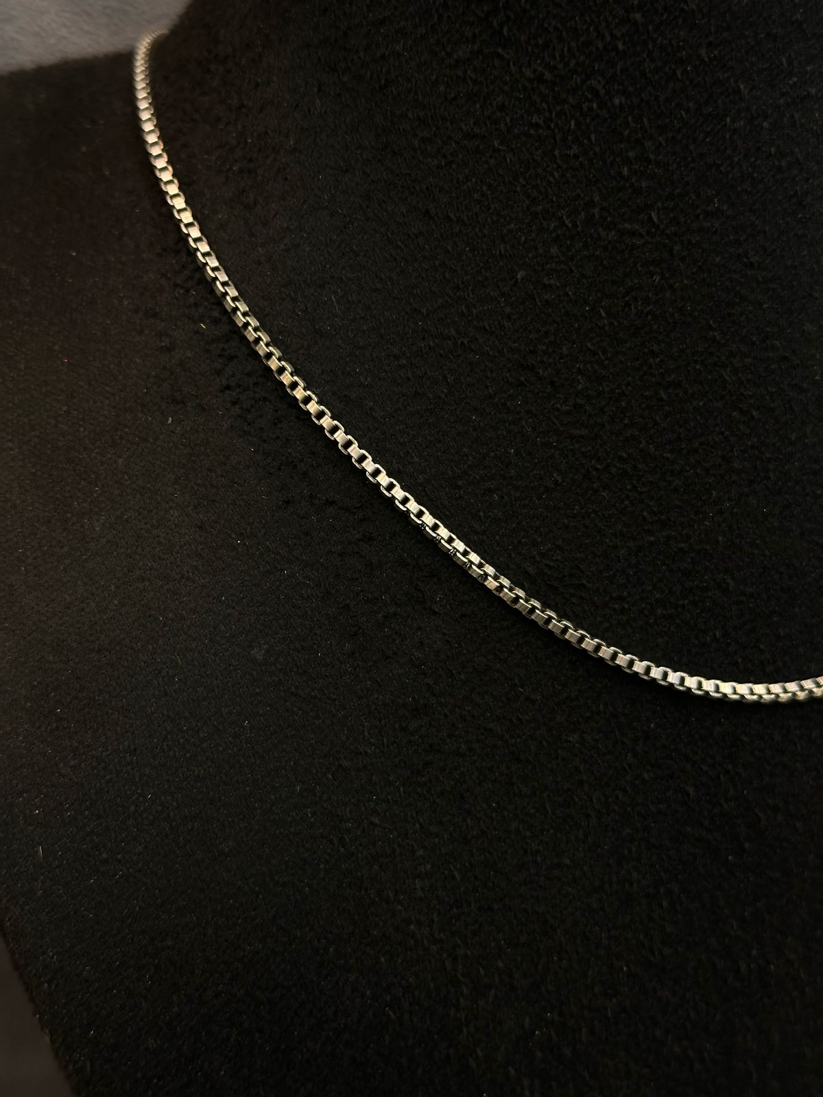 BoxEdge Silver Chain - The Aarna Jewels