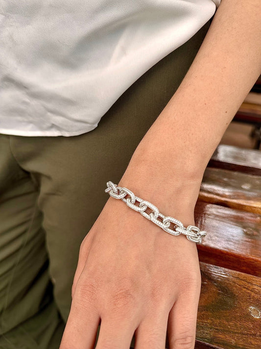 Chunky Chain Link Bracelet - The Aarna Jewels