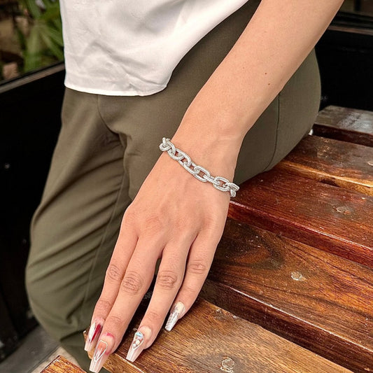 Chunky Chain Link Bracelet - The Aarna Jewels