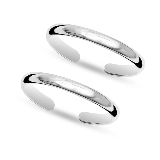 Classic Silver Toe Rings - The Aarna Jewels