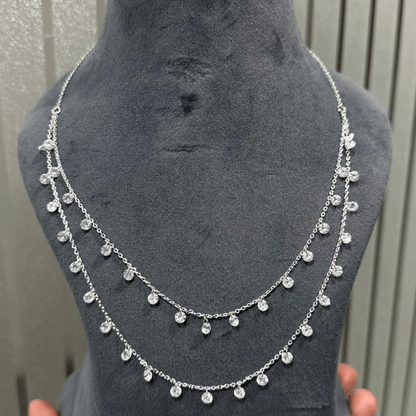 Dewdrops Double Layered Chain - The Aarna Jewels