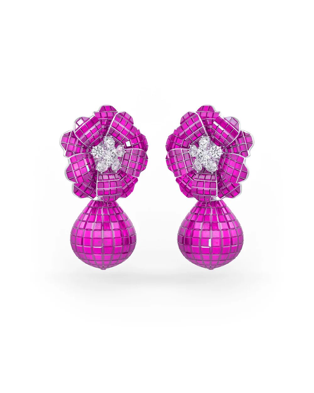 Disco Bloom Mosaic Earrings - The Aarna Jewels