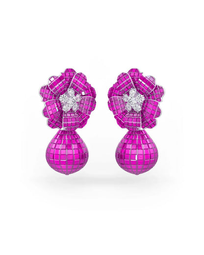 Disco Bloom Mosaic Earrings - The Aarna Jewels