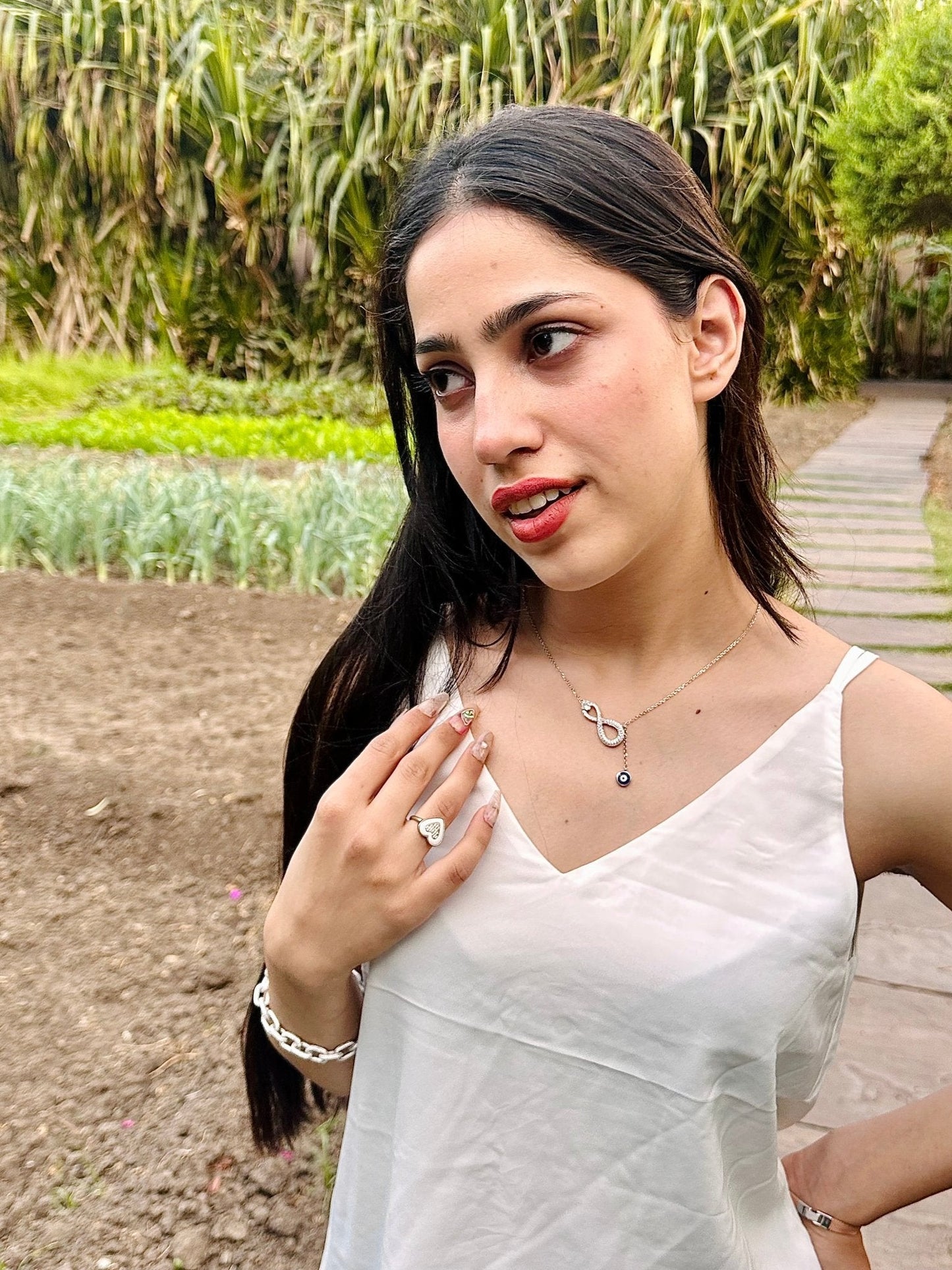 Evil Eye Infinity Necklace - The Aarna Jewels
