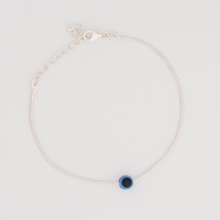 Nazar Charm – Evil Eye Silver Anklet