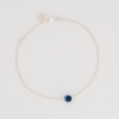 Nazar Charm – Evil Eye Silver Anklet