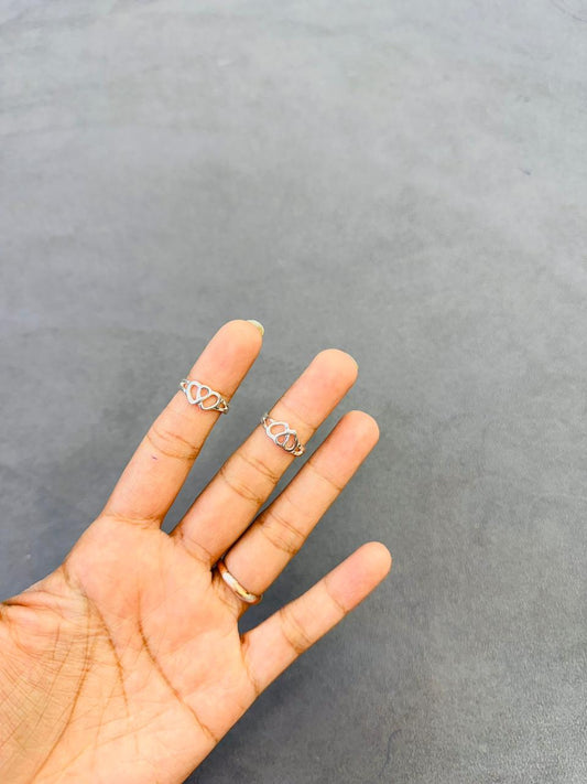Forever Hearts Toe Rings - The Aarna Jewels