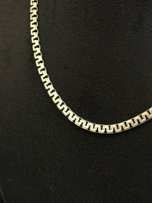 GridLock – Bold Silver Box Chain - The Aarna Jewels
