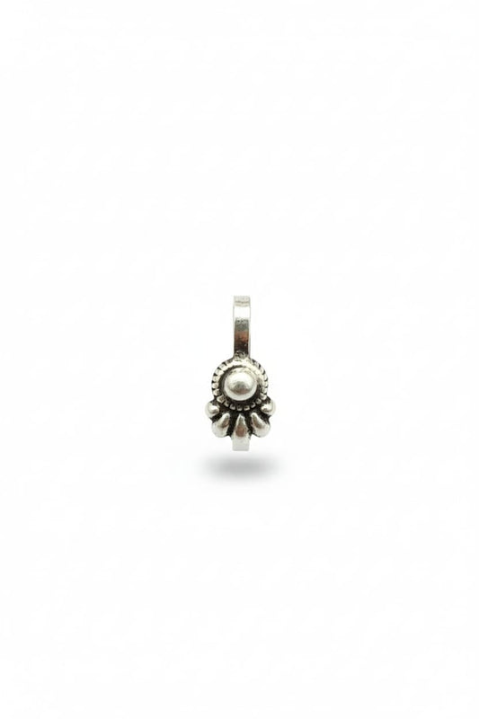 Handcrafted 92.5 Pure Silver Oxidized Nath - The Aarna Jewels