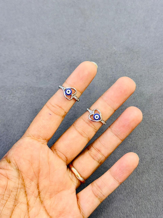 HeartGuard Evil Eye Toe Rings - The Aarna Jewels