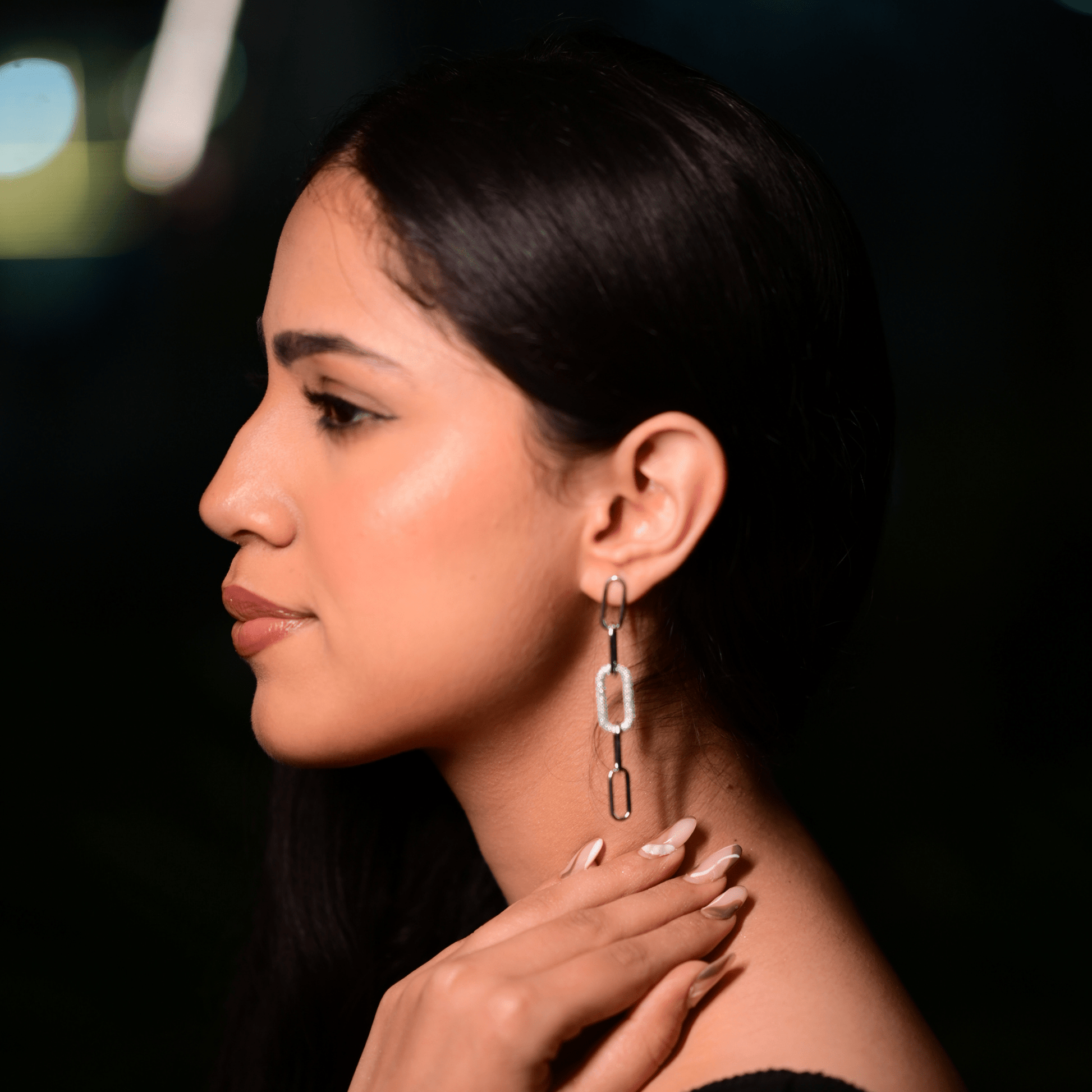 Interlock Danglers - The Aarna Jewels
