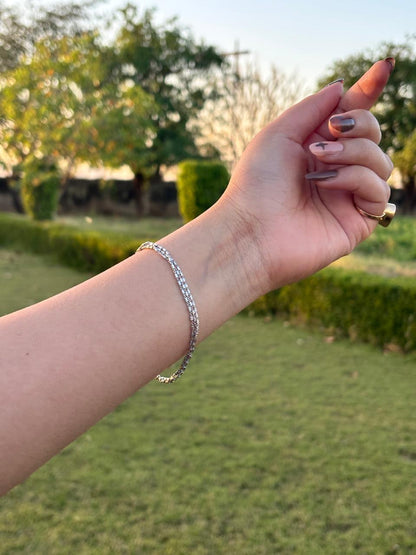 Luna Sparkle Chain Bracelet - The Aarna Jewels