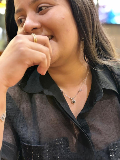 Midnight Grace Pendant Chain - The Aarna Jewels