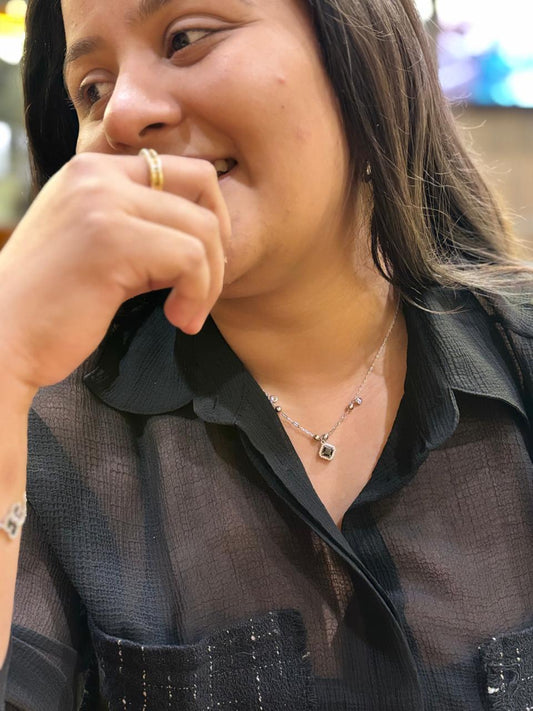 Midnight Grace Pendant Chain - The Aarna Jewels