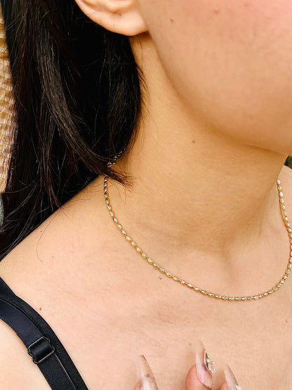 Mihika Rhodium Cut Chain - The Aarna Jewels