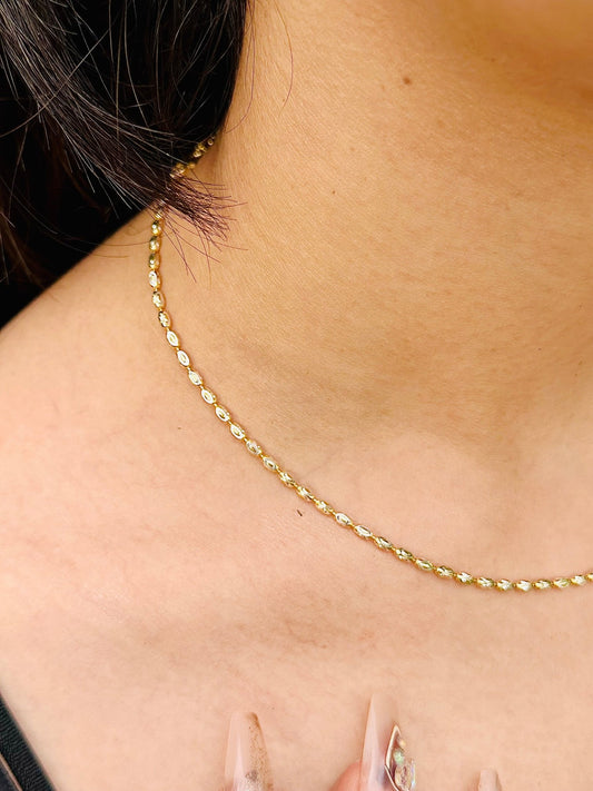 Mihika Rhodium Cut Chain - The Aarna Jewels